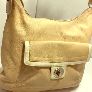 Used Beige COACH Leather Loaded Shoulder/Handbag